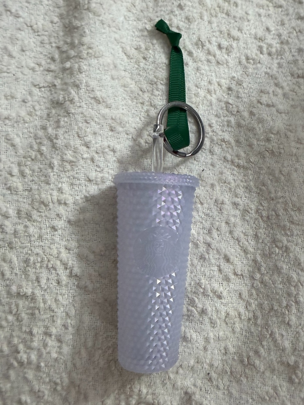 Starbucks limited edition discontinued studded iridescent purple keychain mini